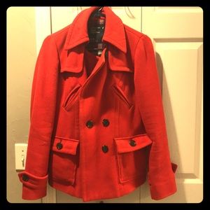 Red American Eagle Pea Coat